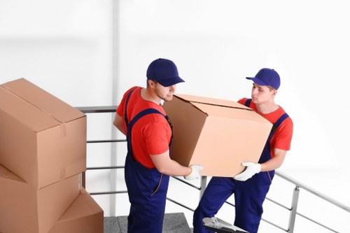 Office removals planning in a busy Clapham business area