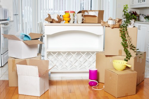 Office relocation transport with a moving truck in Clapham