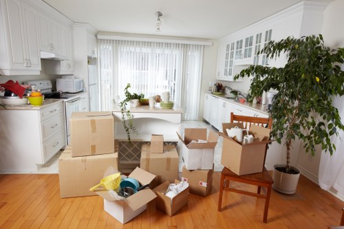 Removal team helping with a local house move in Clapham