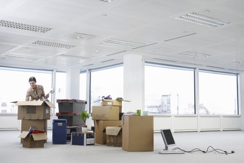 Clapham residential move with boxes and furniture